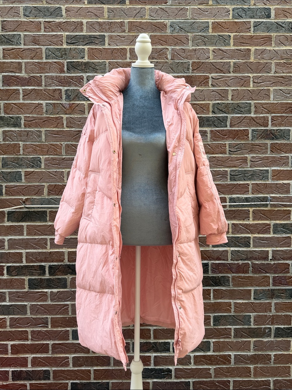 ‼️NEW Asian Long Pink Puffer Down Coat Jacket
